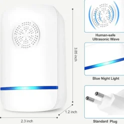 Ultraljud skadedjursbekämpare, elektroniska insektsfällor, 4-pack för inomhusbruk, plug-in mygg- och spindelavvisare, effektiv råttavvisare