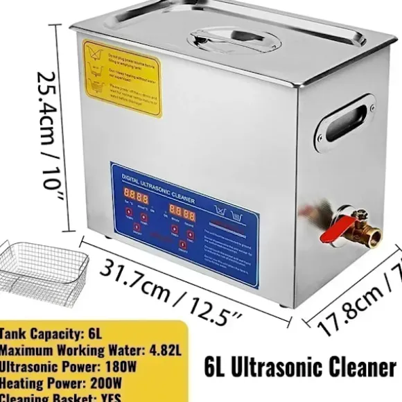 Ultraljudsrengörare, 10L kapacitet, 240W effekt,6L-180V
