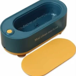 Ultraljudstvätt 350ml Rengörare för Glasögon Ultraljudsbad för Glasögon Smycken Klockor Ringar Halsband Rakapparater Proteser (Färg : Blå)/NC/