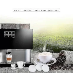 Universella avkalknings- och rengöringstabletter - 50 st för kaffe, vattenflaskor, te, espressomaskiner white