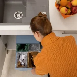 Utdragbar källsortering 4 st sopkärl