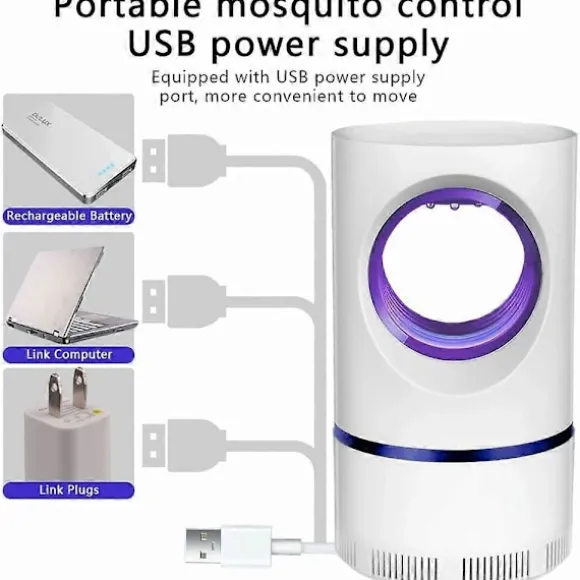UV-ljus Myggdödare USB Elektrisk Insektsdödare Fläkt för Hem, Utomhus (FMY)
