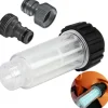Vattenfilter för högtryckstvätt 3/4" anslutning med 2 plugganslutningar Antisandfilter för vattenpump Kompatibel med Kärcher K2-K7 för Ga