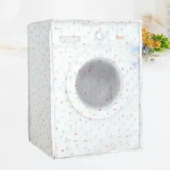 Vattentätt Dammskydd Tvättmaskinsskydd Automatisk Tvättmaskinsöverdrag Premium PEVA Tvättmaskinsfodral för Hemmet (60x55x82cm)