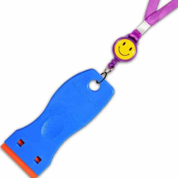 Verre Grattoir avec 10 raclettes de en plastique, pour enlever les étiquettes, a colle, la peintureAutocollants et décalcomanies 10*3,9cm 11st Bleu