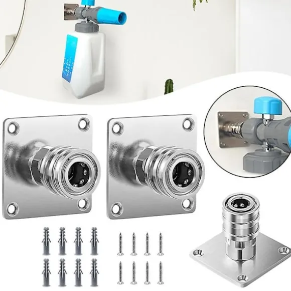 Vägghängd Högtryckstvätt Hållare Rostfri Organiseringsställ för Garage 2PCs
