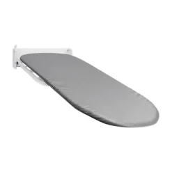 Väggmonterad Strykbräda 180 Graders Rotation Hängande för Vardagsrum Litet Utrymme Vit Grå White Gray 92cmx31cm
