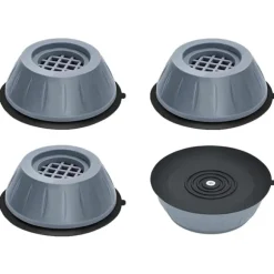 Vibrationsdämpande fötter för tvättmaskin/torktumlare Grå 4-pack