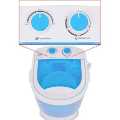 vidaXL Minitvättmaskin med enkel trumma 2,6 kg multifärg