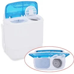 vidaXL Minitvättmaskin med dubbla trummor 5,6 kg multifärg