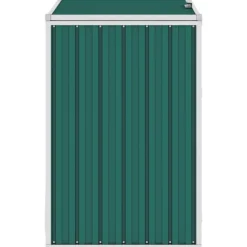 vidaXL Skjul till sopkärl grön 72x81x121 cm stål Grön