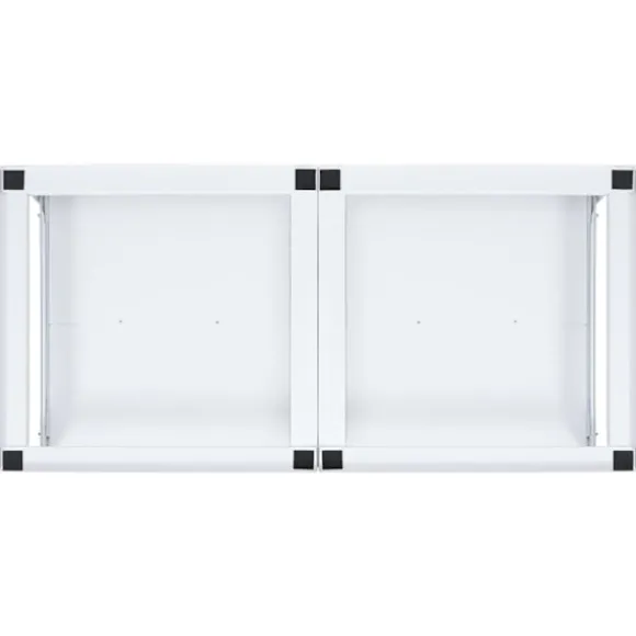 vidaXL Sockel för tvättmaskin med utdragbar hylla vit