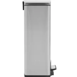 vidaXL Soptunna med pedal anti-fingeravtryck 30L silver rostfritt stål Silver