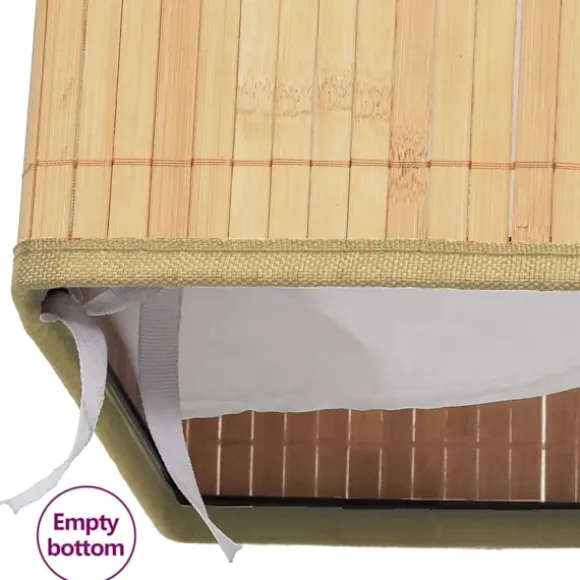 vidaXL Tvättkorg bambu med 2 sektioner 100 L Brun