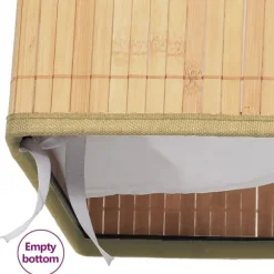 vidaXL Tvättkorg bambu med 2 sektioner 72 L Brun