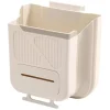 Vikbar Hängande Papperskorg 21,6 x 20,3 x 12 cm Vit Plast Köksavfallsbehållare