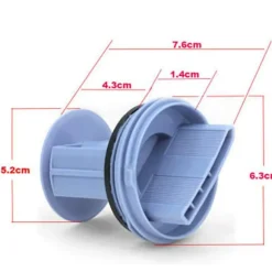 Vit lämplig för Siemens Bosch 1095 1065 WD7205 trumma tvättmaskin avloppspump avloppsplugg lock blockerad