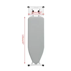 Värmebeständigt Dubbellagers Polyester Strykbrädsöverdrag - Grå Grå Gray 120*37cm