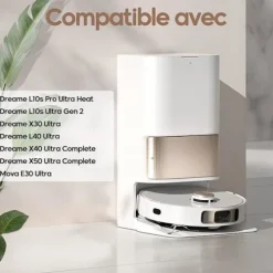 VUSZR 12 PCS Dammsugarpåse för Dreame L10s Ultra Gen 2 / L10s Pro Ultra Heat / X30 L40 Ultra / X BORSTE OCH TILLBEHÖR TILL DAMMSUGARE