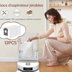 VUSZR 12 PCS Dammsugarpåse för Dreame L10s Ultra Gen 2 / L10s Pro Ultra Heat / X30 L40 Ultra / X BORSTE OCH TILLBEHÖR TILL DAMMSUGARE