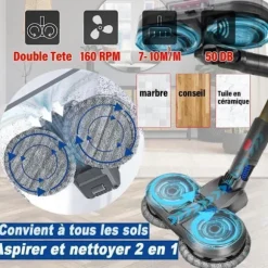 VUSZR Borste för Dyson V10 V8 V7 V11 V15 Dammsugare, Elektrisk Mopp Huvud, Sug och INGEN BORSTE OCH DAMMSUGARTILLBEHÖR