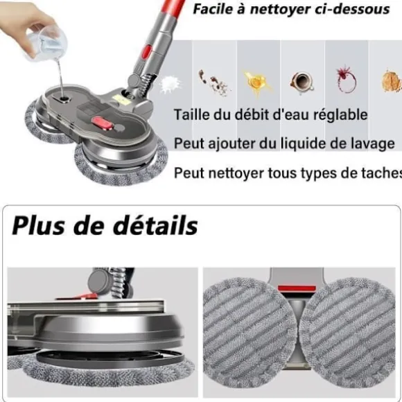 VUSZR Borste för Dyson V10 V8 V7 V11 V15 Dammsugare, Elektrisk Mopp Huvud, Sug och INGEN BORSTE OCH DAMMSUGARTILLBEHÖR