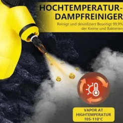 1000W Handhållen Ångrengörare med 9 Tillbehör för Fläckborttagning, Fett, Bilsäten, Fönster, Soffa, 350ml Tank{hw}