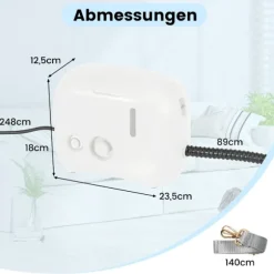 1500W handhållen ångtvätt, 3 bars tryck, 1L tank