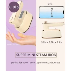 1000w Mini Travel Steamer strykjärn，Handhållna bärbara ångkokare för kläder Liten klädångare Resestorlek Handhållet