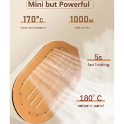 1000w Mini Travel Steamer strykjärn，Handhållna bärbara ångkokare för kläder Liten klädångare Resestorlek Handhållet