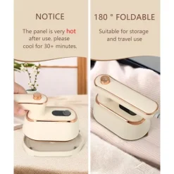 1000w Mini Travel Steamer strykjärn，Handhållna bärbara ångkokare för kläder Liten klädångare Resestorlek Handhållet