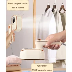 1000w Mini Travel Steamer strykjärn，Handhållna bärbara ångkokare för kläder Liten klädångare Resestorlek Handhållet