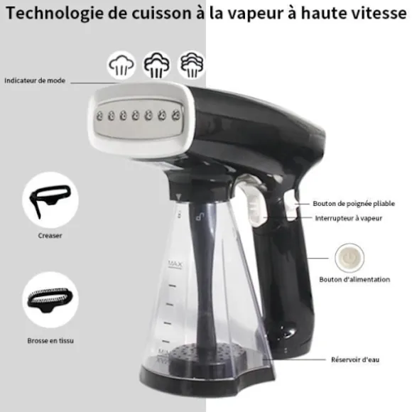 1500W 320ML handhållen plaggångare - Bärbar klädångare - Julklapp