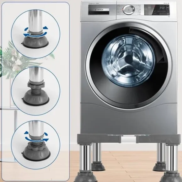 Washing Machine Base/Washing Machine Stand with Anti Vibration Feet – Washing Machine Stand, Strong Load Capacity, Non-Slip and Practical