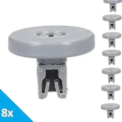 8x Diskmaskin Nedre Korg Hjul Lämplig För Aeg Electrolux 50286965004 502869500/4 A