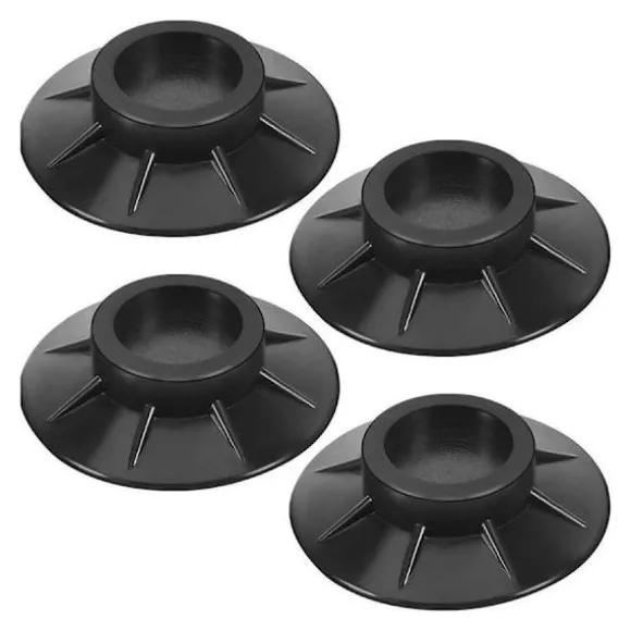 4x Vibrationsdämpare - Gummifötter till Tvättmaskin black