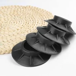 4x Vibrationsdämpare - Gummifötter till Tvättmaskin black