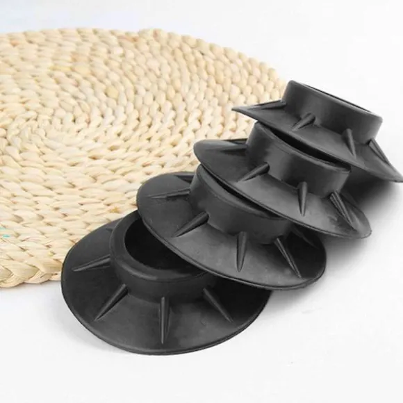4x Vibrationsdämpare - Gummifötter till Tvättmaskin black
