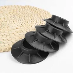 4x Vibrationsdämpare - Gummifötter för Tvättmaskin Svart